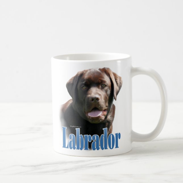 Labrador Retriever (chocolate) Name Coffee Mug (Right)