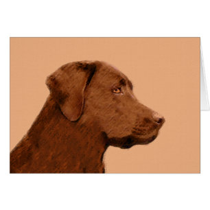 Labrador Retriever (Chocolate) Painting - Dog Art