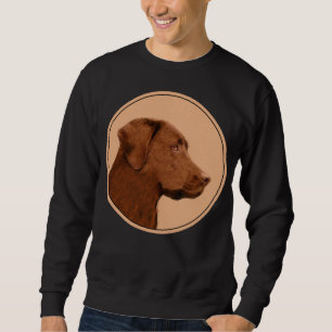 Labrador Retriever (Chocolate) Painting - Dog Art Sweatshirt