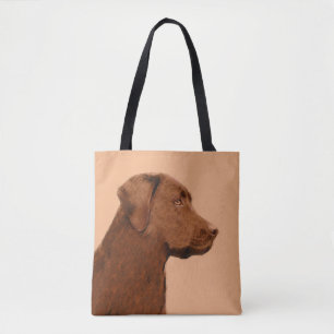 Labrador Retriever (Chocolate) Painting - Dog Art Tote Bag