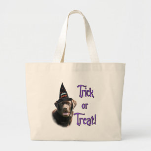 Labrador Retriever (chocolate) Trick Large Tote Bag