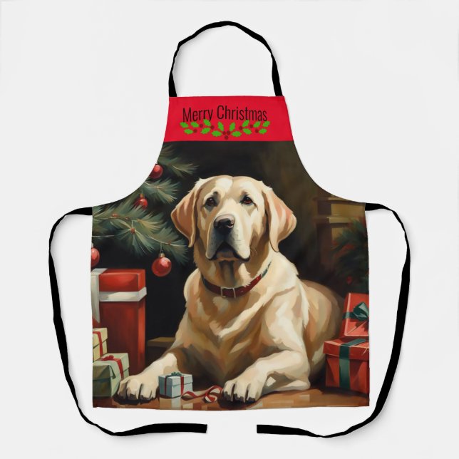 Labrador Retriever Christmas Apron (Front)