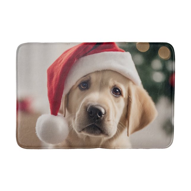 Labrador Retriever Christmas Bath Mat (Front)