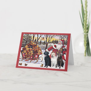 Labrador Retriever Christmas Card Santa Bears11