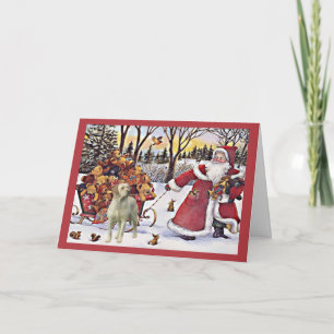 Labrador Retriever Christmas Card Santa Bears7