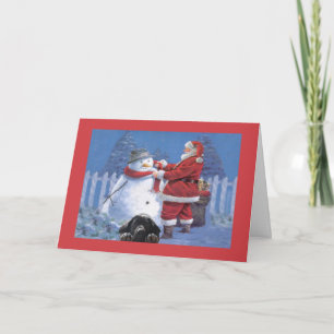 Labrador Retriever Christmas Card Santa Snowman11