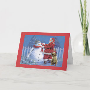 Labrador Retriever Christmas Card Santa Snowman4