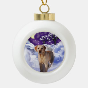 Labrador Retriever Christmas Ceramic Ball Christmas Ornament
