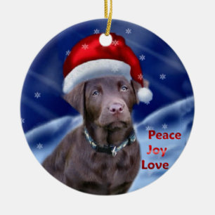 Labrador Retriever Christmas Ceramic Tree Decoration