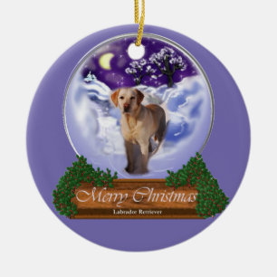 Labrador Retriever Christmas Ceramic Tree Decoration