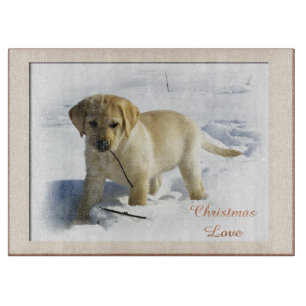 Labrador Retriever Christmas Cutting Board