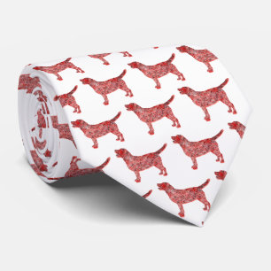Labrador Retriever Christmas Dog Silhouette White Tie