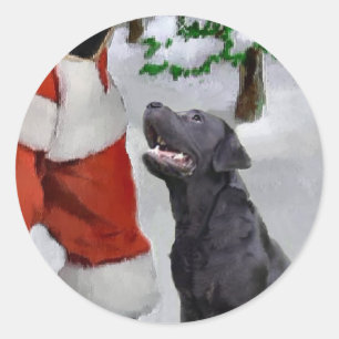 Labrador Retriever Christmas Gifts Classic Round Sticker