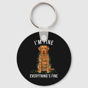 Labrador Retriever Christmas I'm Fine Everything I Key Ring