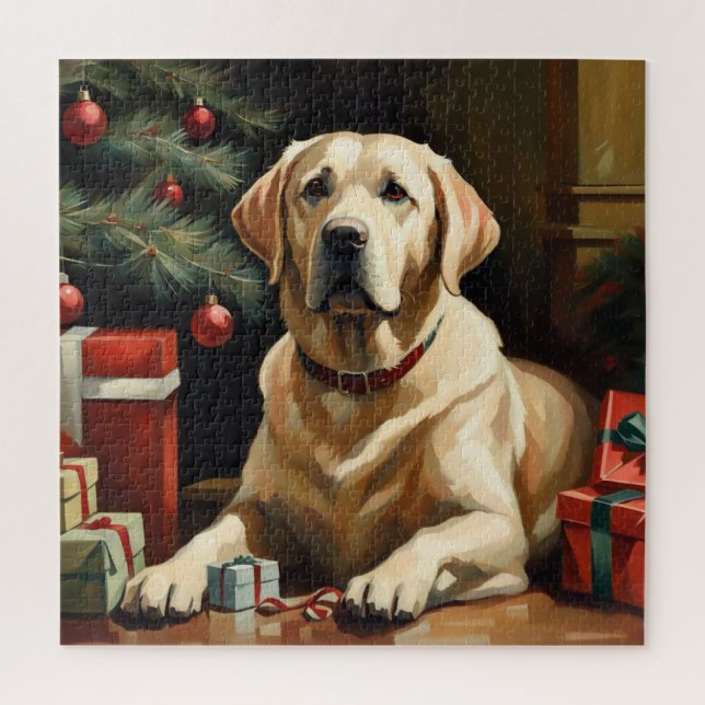 Labrador Retriever Christmas Jigsaw Puzzle (Vertical)