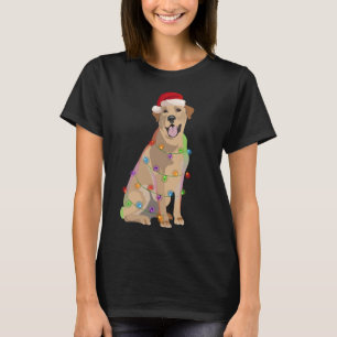 Labrador Retriever Christmas Lights Xmas Dog Lover T-Shirt