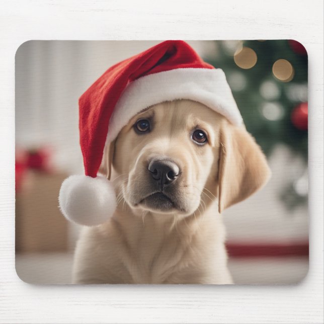 Labrador Retriever Christmas Mouse Pad (Front)