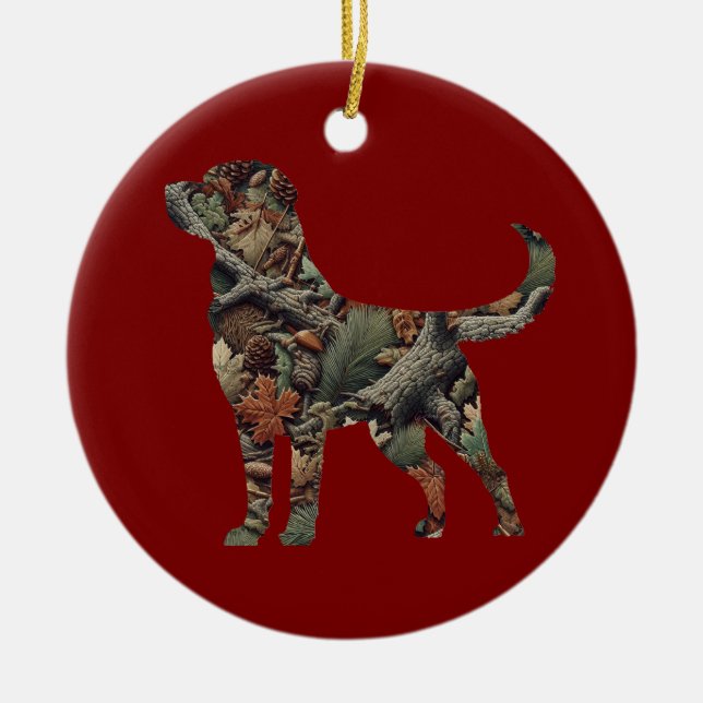 Labrador Retriever Christmas Ornament (Front)