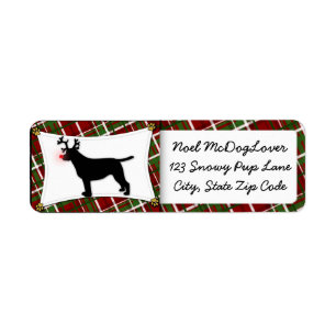 Labrador Retriever Christmas Return Address Label