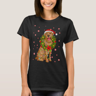 Labrador Retriever Christmas Santa Xmas Lights Dog T-Shirt