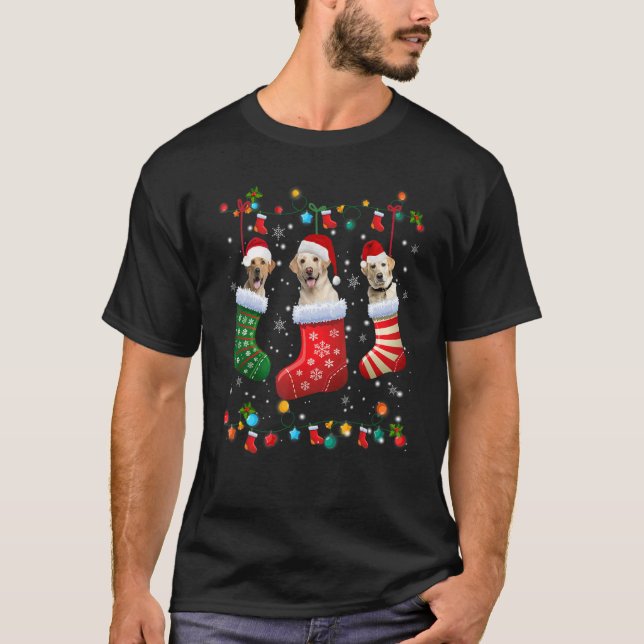 Labrador Retriever Christmas Socks  Xmas Pajama La T-Shirt (Front)