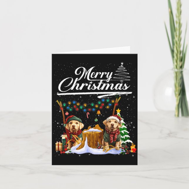 Labrador Retriever Christmas Tree Decorations Dog  Card (Front)