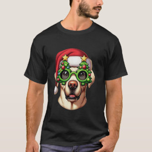 Labrador Retriever Christmas Tree Glasses Men Wome T-Shirt