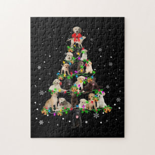 Labrador Retriever Christmas Tree X mas Jigsaw Puzzle