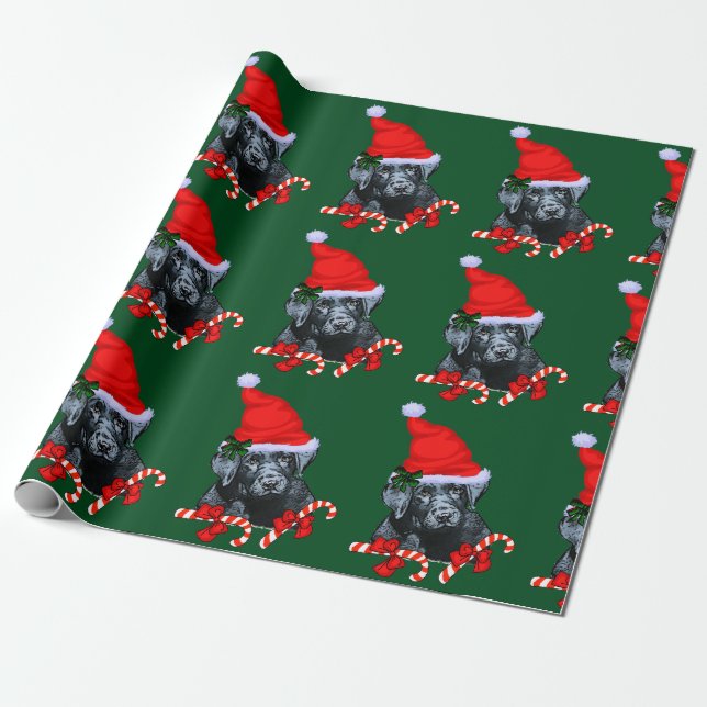 Labrador Retriever Christmas Wrapping Paper (Unrolled)