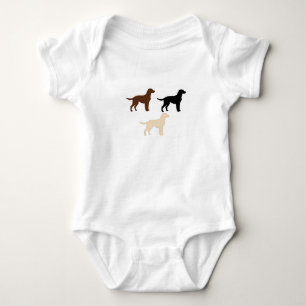 labrador retriever colour silhouettes baby bodysuit