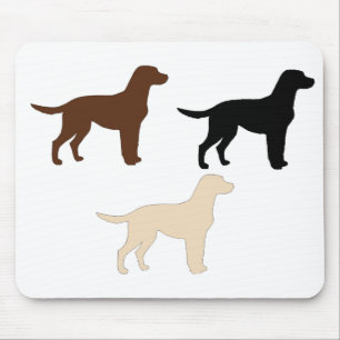 labrador retriever colour silhouettes mouse pad