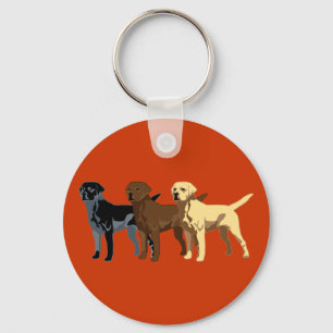 Labrador Retriever colours Key Ring