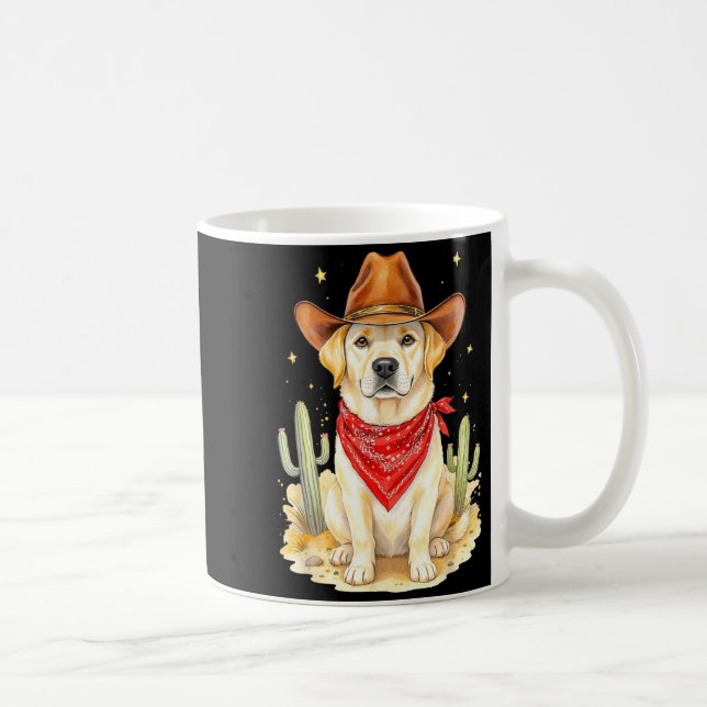 Labrador Retriever Cowboy Dog Western Llabrador Co Coffee Mug (Right)