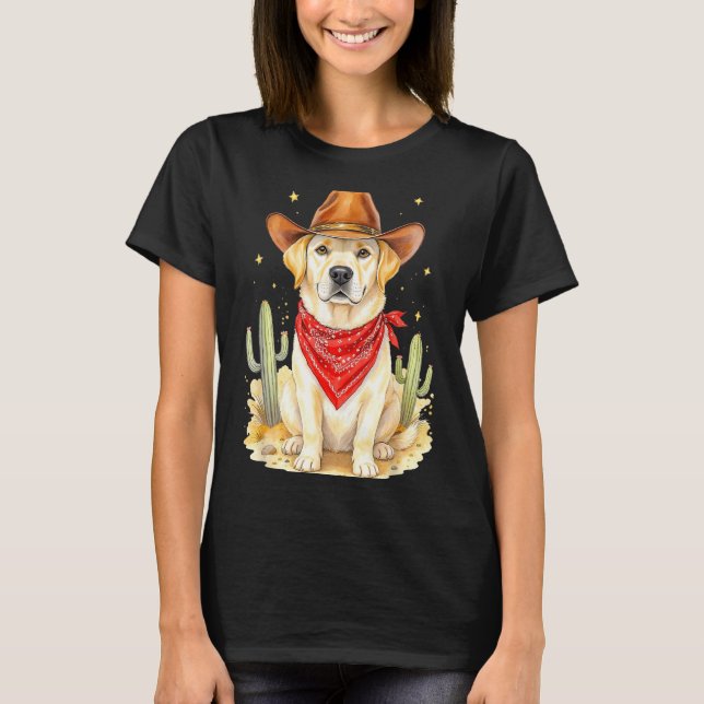 Labrador Retriever Cowboy Dog Western Llabrador Co T-Shirt (Front)