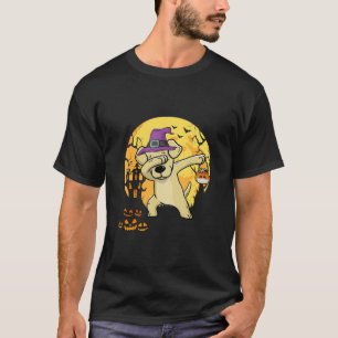 Labrador Retriever Dabbing Witch Pumpkin Funny Dog T-Shirt
