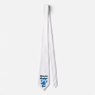 Labrador Retriever Dad Blue Pawprint Tie