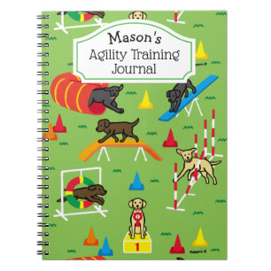 Labrador Retriever Dog Agility Training Yellow Notebook
