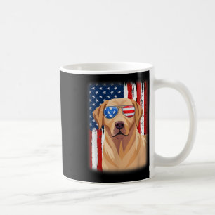 Labrador Retriever Dog America Flag 4th Of July Us Coffee Mug