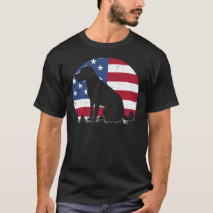 Labrador Retriever Dog American Flag 4th Of July P T-Shirt