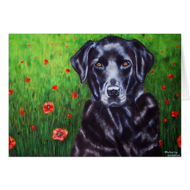 Labrador Retriever Dog Art - Poppy (Front Horizontal)