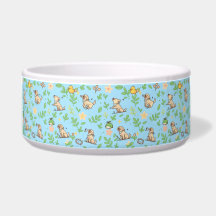 Labrador Retriever Dog Bowl Spring Floral Cute Pet