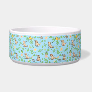 Labrador Retriever Dog Bowl Spring Floral Cute Pet