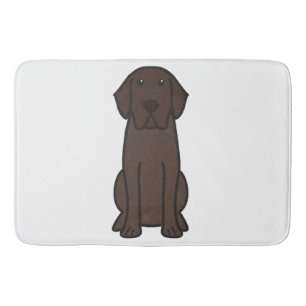 Labrador Retriever Dog Cartoon Bath Mat