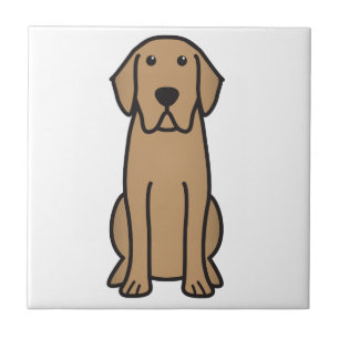 Labrador Retriever Dog Cartoon Ceramic Tile
