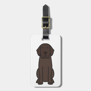 Labrador Retriever Dog Cartoon Luggage Tag