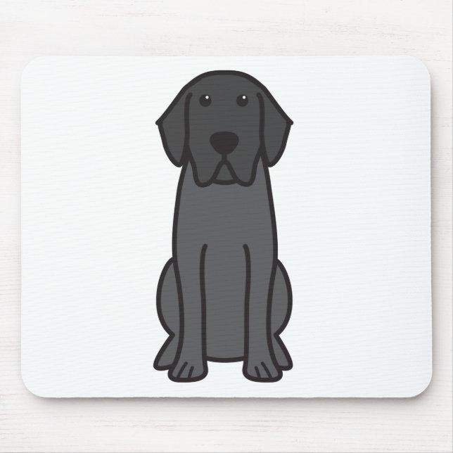 Labrador Retriever Dog Cartoon Mouse Pad (Front)