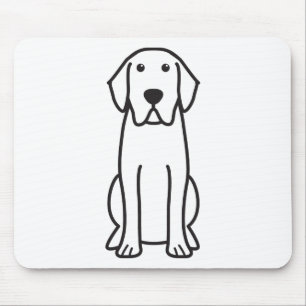 Labrador Retriever Dog Cartoon Mouse Pad