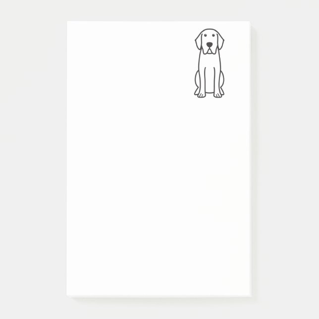 Labrador Retriever Dog Cartoon Post-it Notes (Front)