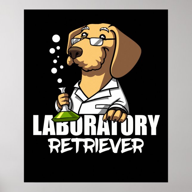 Labrador Retriever Dog Chemistry Science Teacher Poster (Front)