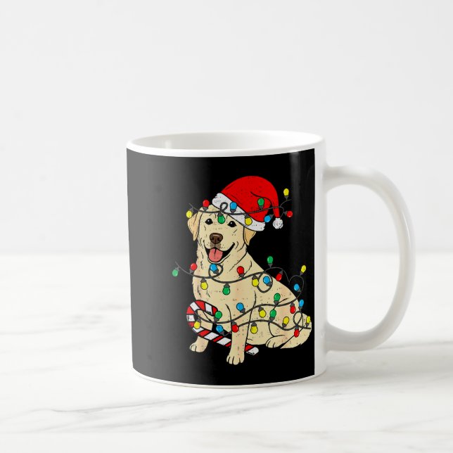 Labrador Retriever Dog Christmas Lights Xmas Pet D Coffee Mug (Right)